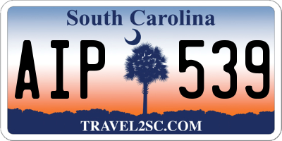 SC license plate AIP539
