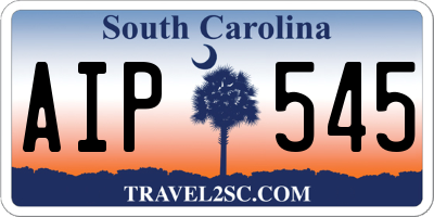 SC license plate AIP545