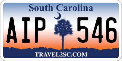 SC license plate AIP546