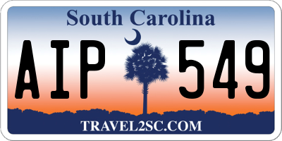SC license plate AIP549