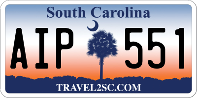 SC license plate AIP551