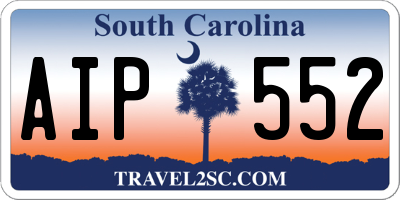 SC license plate AIP552