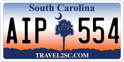 SC license plate AIP554