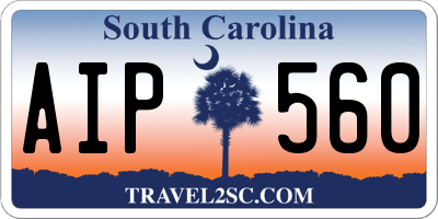 SC license plate AIP560