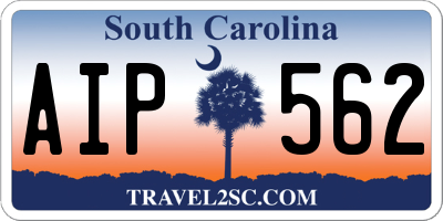 SC license plate AIP562