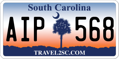 SC license plate AIP568
