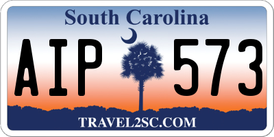 SC license plate AIP573