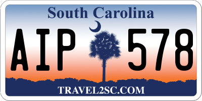 SC license plate AIP578