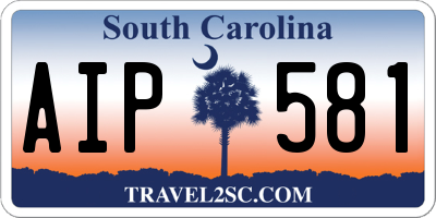 SC license plate AIP581