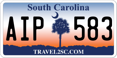 SC license plate AIP583