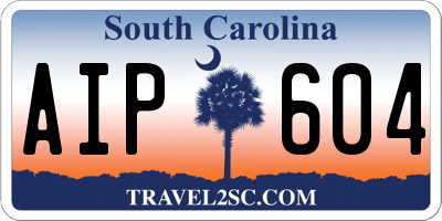 SC license plate AIP604
