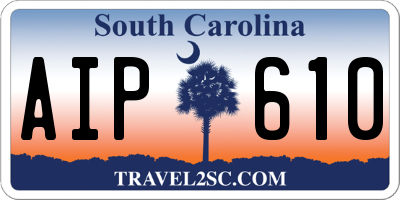 SC license plate AIP610