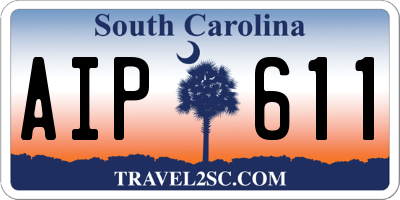 SC license plate AIP611