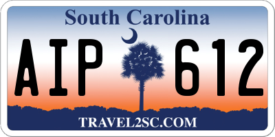 SC license plate AIP612