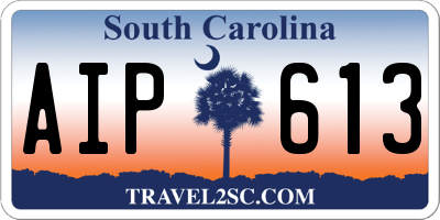 SC license plate AIP613
