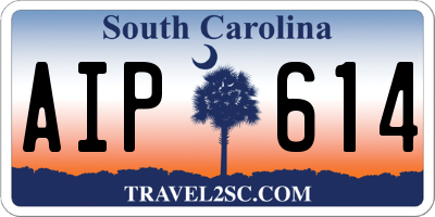 SC license plate AIP614