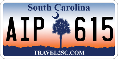 SC license plate AIP615