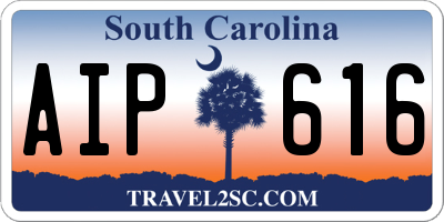 SC license plate AIP616
