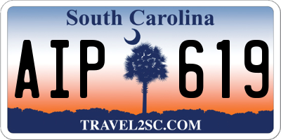 SC license plate AIP619
