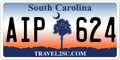 SC license plate AIP624