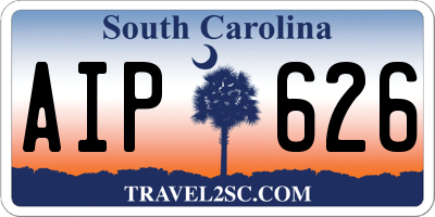 SC license plate AIP626