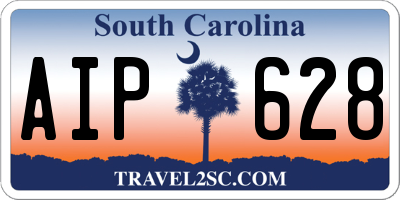 SC license plate AIP628