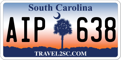 SC license plate AIP638