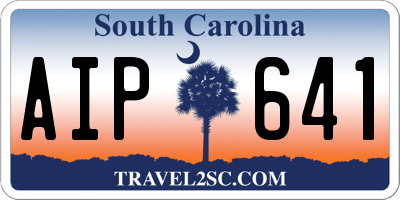SC license plate AIP641