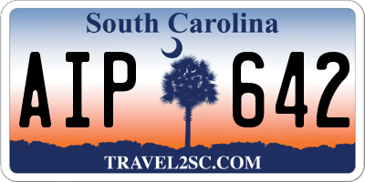 SC license plate AIP642
