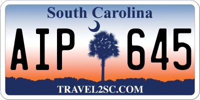 SC license plate AIP645
