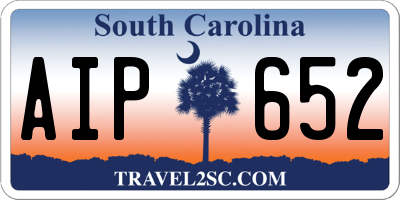 SC license plate AIP652