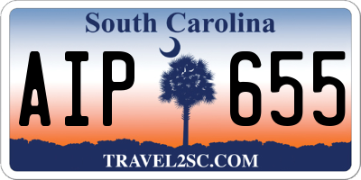 SC license plate AIP655