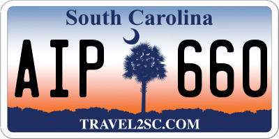 SC license plate AIP660