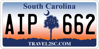 SC license plate AIP662