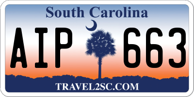 SC license plate AIP663