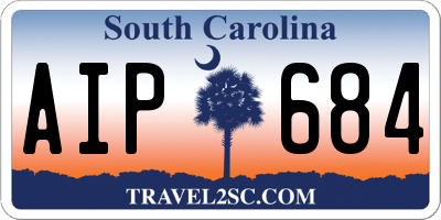 SC license plate AIP684