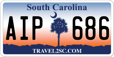 SC license plate AIP686