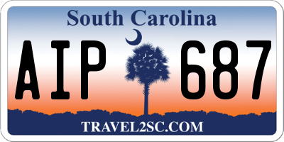SC license plate AIP687
