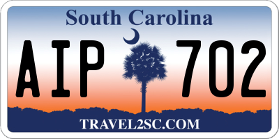 SC license plate AIP702