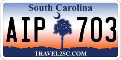 SC license plate AIP703