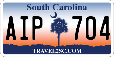 SC license plate AIP704