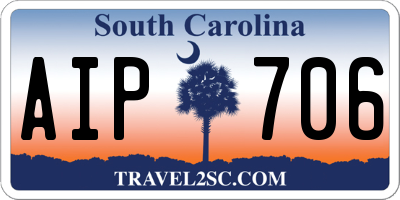SC license plate AIP706