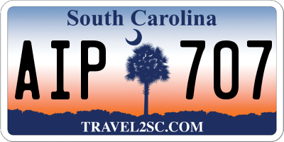 SC license plate AIP707