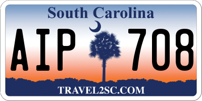 SC license plate AIP708