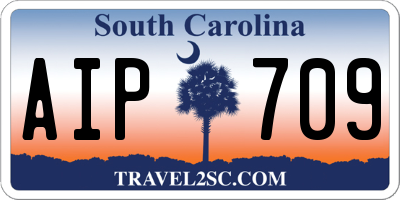 SC license plate AIP709
