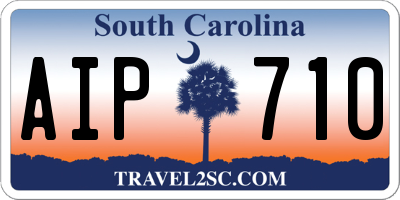 SC license plate AIP710