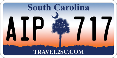 SC license plate AIP717