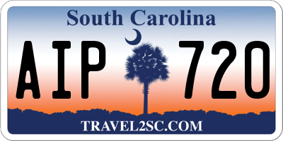 SC license plate AIP720