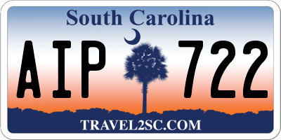 SC license plate AIP722