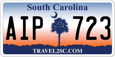 SC license plate AIP723